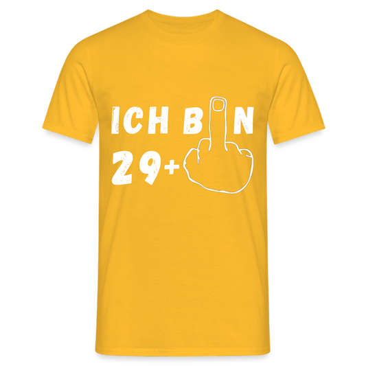 Ich bin 29+ Herren T-Shirt - Gelb