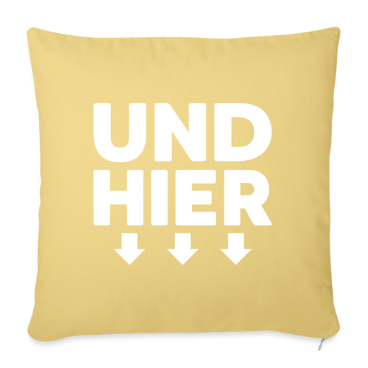 Wir hatten hier Sex und hier Sofakissen mit Füllung 44 x 44 cm - Hellgelb