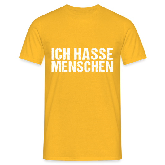 Ich hasse Menschen Herren T-Shirt - Gelb