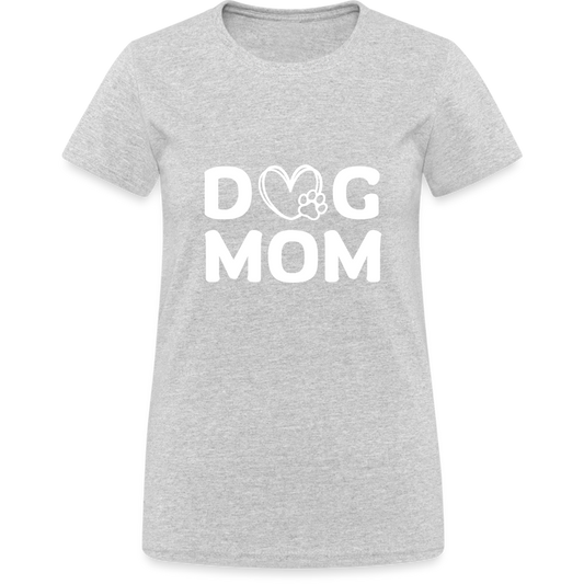 Dog Mom Damen T-Shirt - Grau meliert