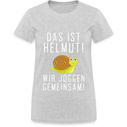 Das ist Helmut! Wir Joggen gemeinsam! Damen T-Shirt - Grau meliert