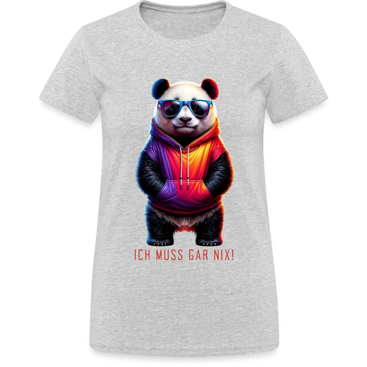 Ich muss gar nix! Damen T-Shirt - Grau meliert