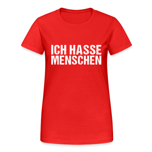 Ich hasse Menschen Damen T-Shirt - Rot