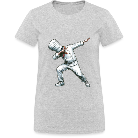 Dabbing Chefkoch Damen T-Shirt - Grau meliert