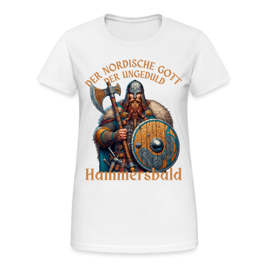 Der Nordische Gott der Ungeduld Hammersbald Damen T-Shirt - Weiß