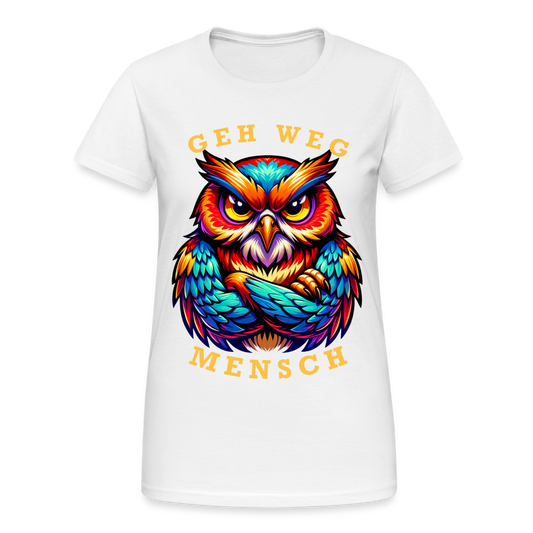 Geh weg Mensch Damen T-Shirt - Weiß