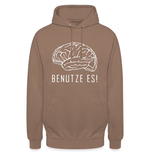 Benutze es Hirn Unisex Hoodies - Mokka