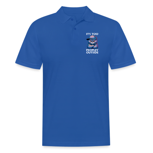 Nope It's Too Peopley Outside Cat Herren Poloshirt - Royalblau