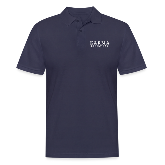 Karma regelt das Herren Poloshirt - Navy