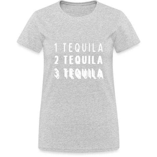 1 Tequila 2 Tequila 3 Tequila Damen T-Shirt - Grau meliert
