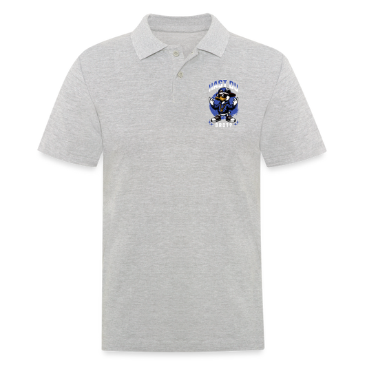 Hast du Brot? Ente Herren Poloshirt - Grau meliert