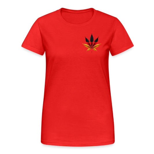 Cannabisblatt Germany Damen T-Shirt - Rot