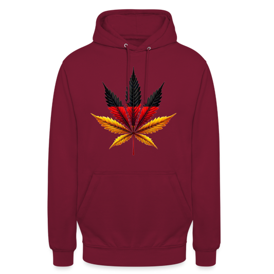 Cannabisblatt Germany Unisex Hoodie - Bordeaux
