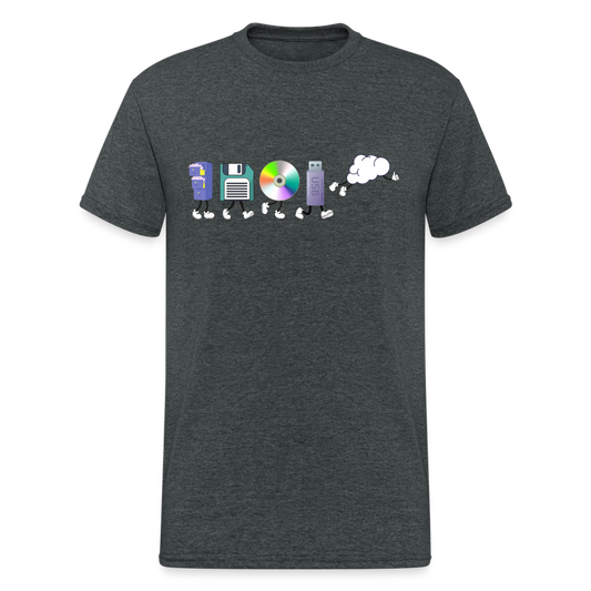 Cloud Evolution | Vom Aktienschrank zur Cloud Herren T-Shirt - Dunkelgrau meliert