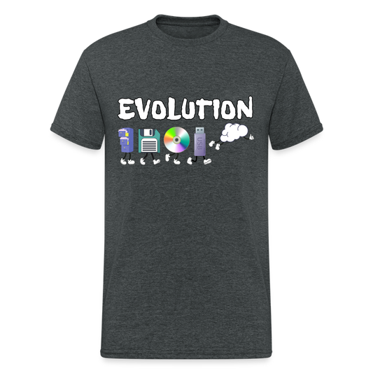 Cloud Evolution | Vom Aktienschrank zur Cloud Herren T-Shirt - Dunkelgrau meliert