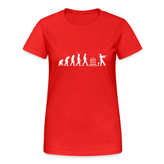Zombie Evolution RIP Zombi Damen T-Shirt - Rot