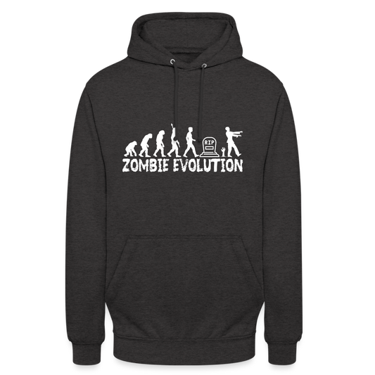 Zombie Evolution RIP Zombi Unisex Hoodie - Anthrazit