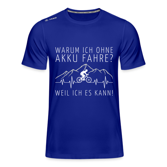 Warum ich ohne Akku Fahre? Weil ich es kann! EKG Herren JAKO T-Shirt Run 2.0 - Royalblau