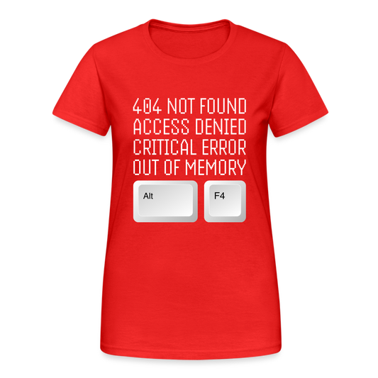 Alt F4 Systemfehlermeldung Damen T-Shirt - Rot