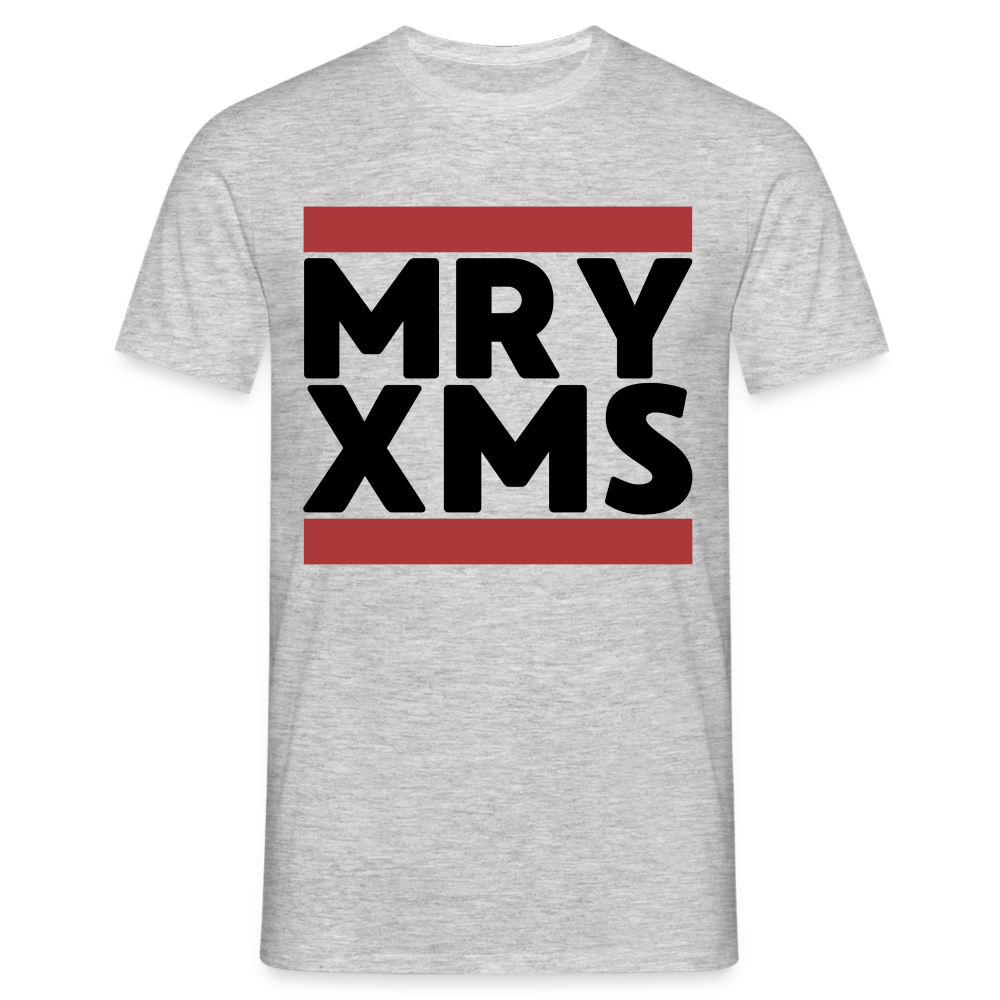 MRY XMS Merry Christmas Ugly Herren T-Shirt - Grau meliert