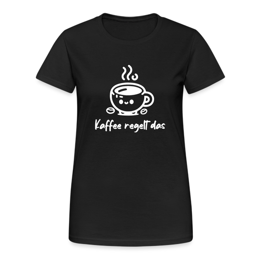 Kaffee regelt das Damen T-Shirt - Schwarz