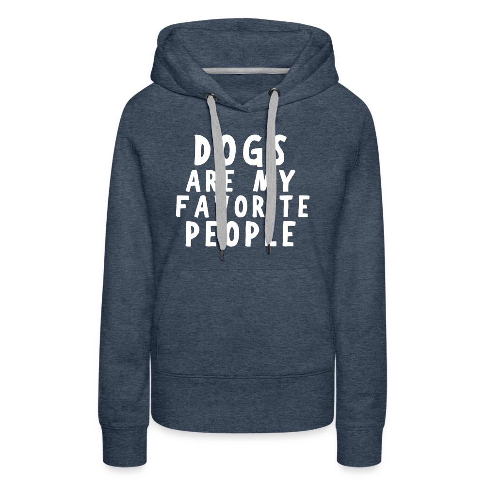 Dogs are my favorite People Damen Premium Hoodie - Jeansblau