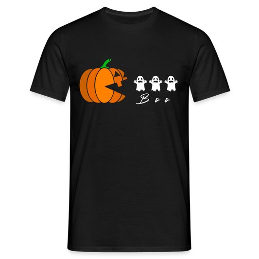 Pumpkin Haunt Halloween Kürbis und Geister Herren T-Shirt - Schwarz