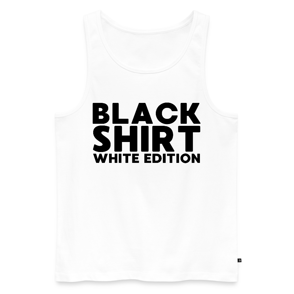 Black Shirt White Edition Herren Premium Tank Top - Weiß