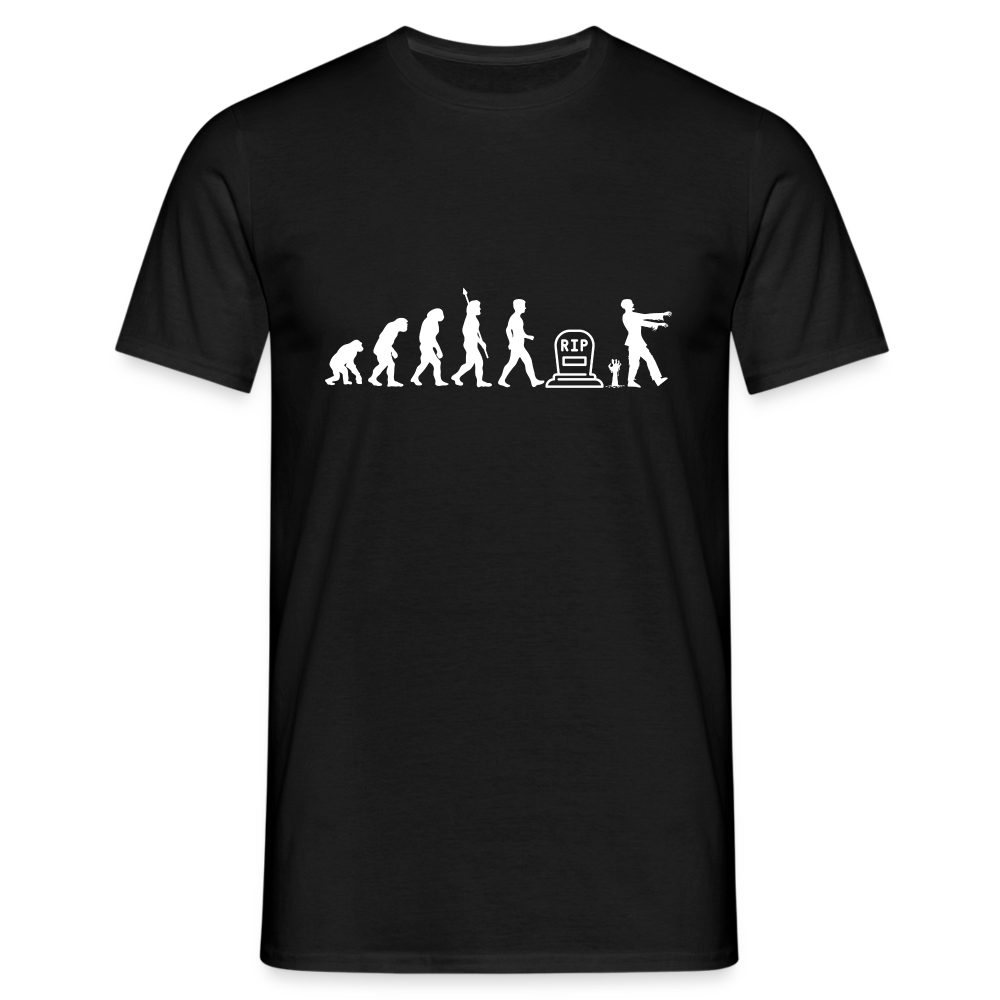 Zombie Evolution RIP Zombi Herren T-Shirt - Schwarz