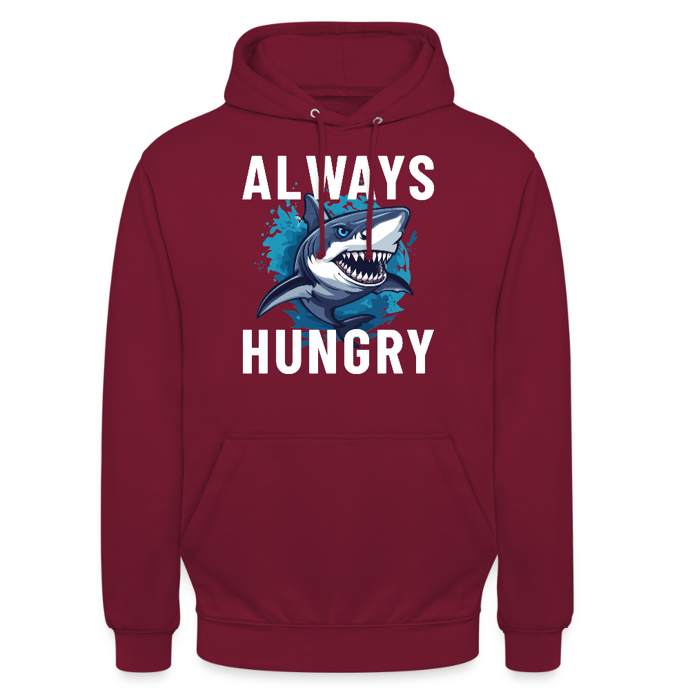 Always hungry shark Unisex Hoodie - Bordeaux