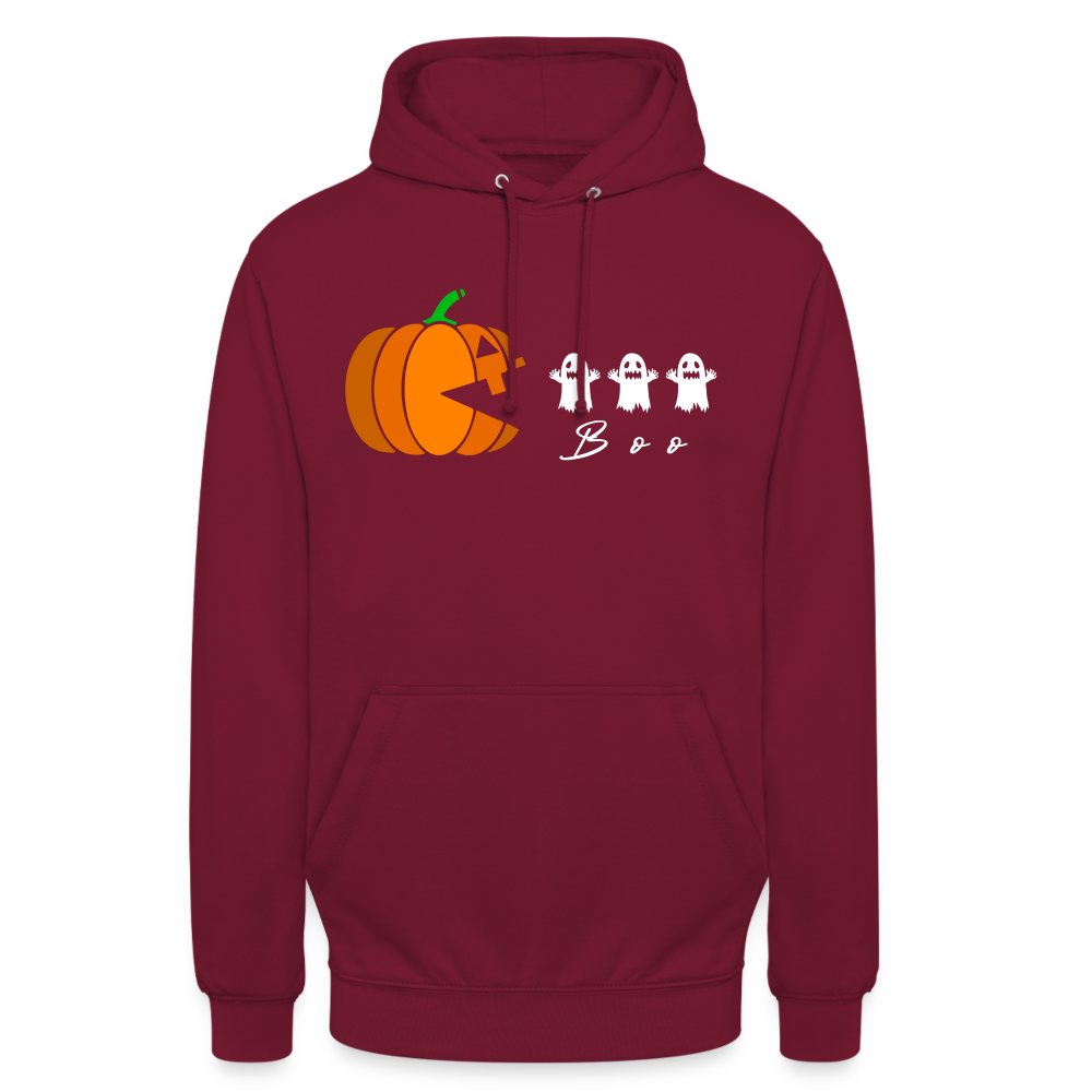 Pumpkin Haunt Halloween Kürbis und Geister Unisex Hoodie - Bordeaux