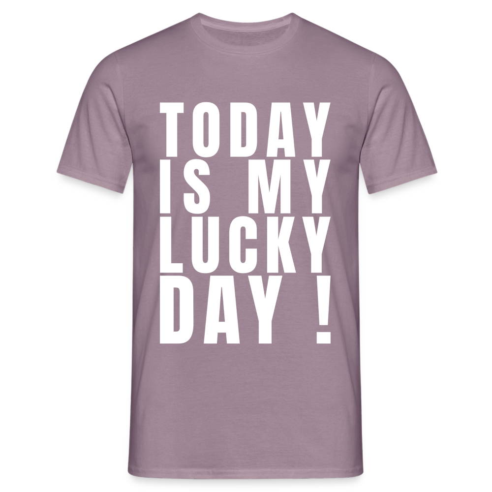 Today Is My Lucky Day Herren T-Shirt - Lilagrau 