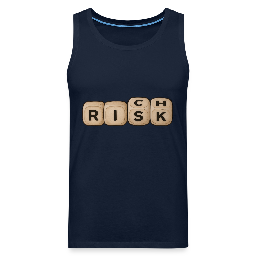 Risk Rich Würfel | Risiko für Reichtum Herren Premium Tank Top - Navy