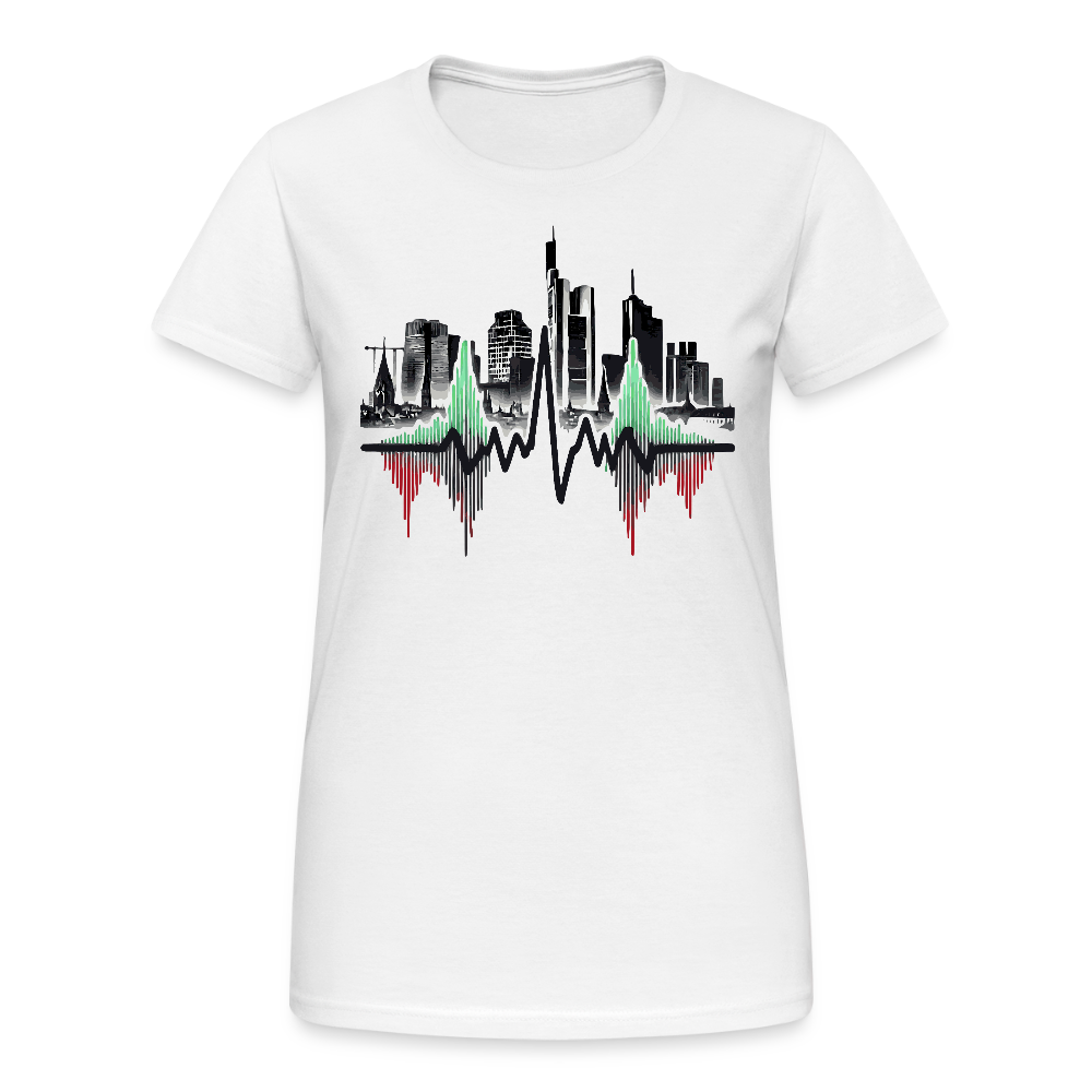 Frankfurt Skyline Trading EKG Damen T-Shirt - Weiß