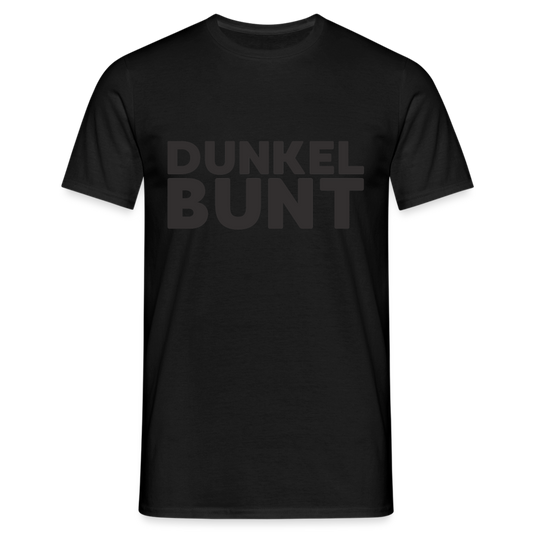 Dunkelbunt Black Edition Herren T-Shirt - Schwarz