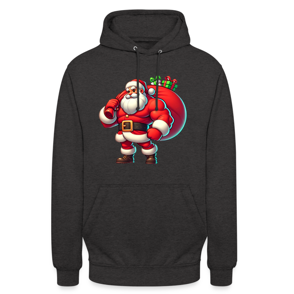 Weihnachtsmann Muskel Mann Unisex Hoodie - Anthrazit