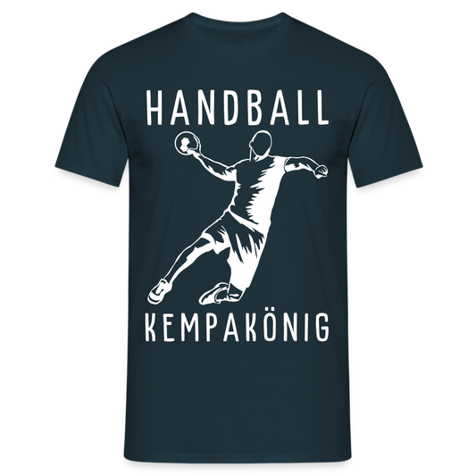 Handball Kempakönig Handballer Spruch Herren T-Shirt - Navy