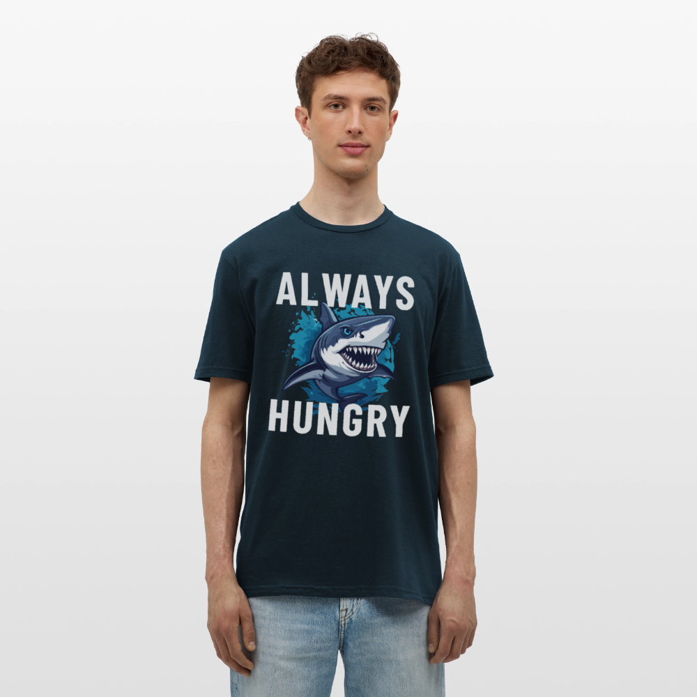 Always hungry shark Herren T-Shirt - Navy