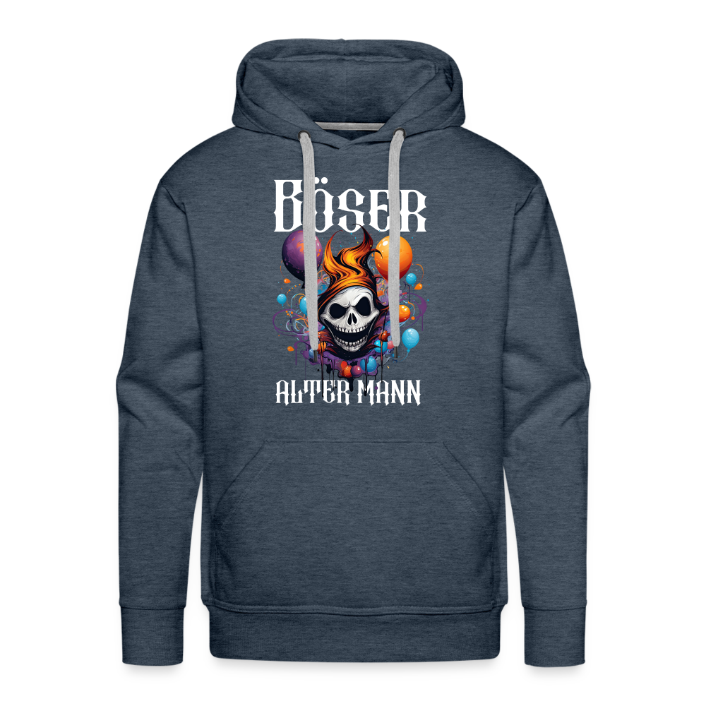 Böser alter Mann Skull Herren Premium Hoodie - Jeansblau