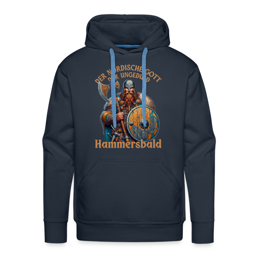 Der Nordische Gott der Ungeduld Hammersbald Herren Premium Hoodie - Navy