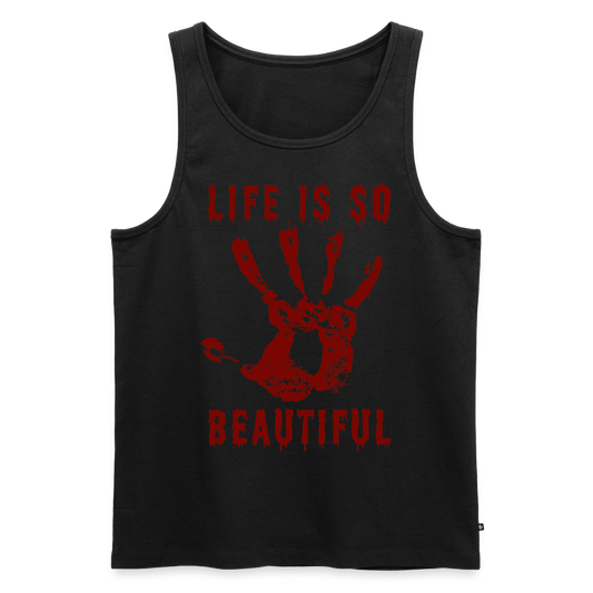 Life is so Beautiful Herren Premium Tank Top - Schwarz