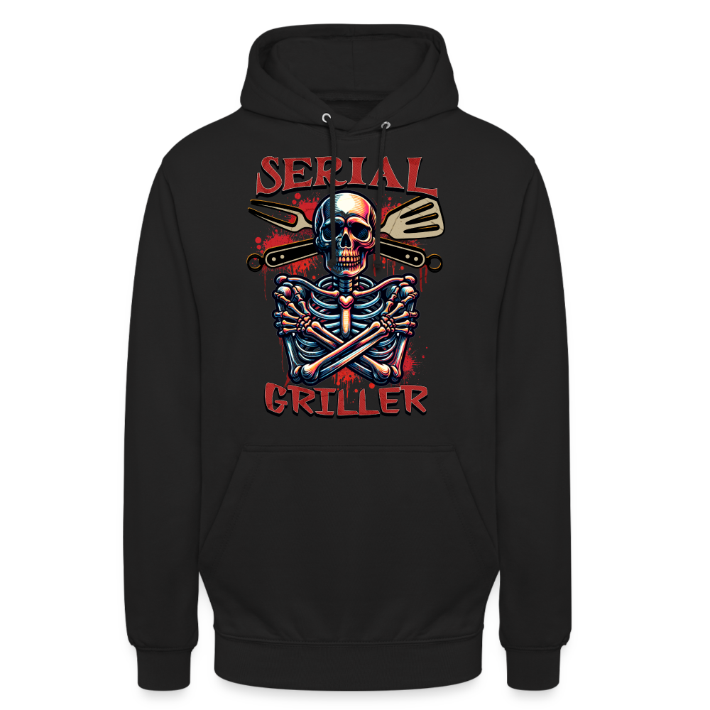 Serial Griller Skull Unisex Hoodie - Schwarz