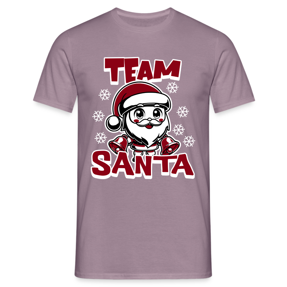 Team Santa Herren T-Shirt - Lilagrau 