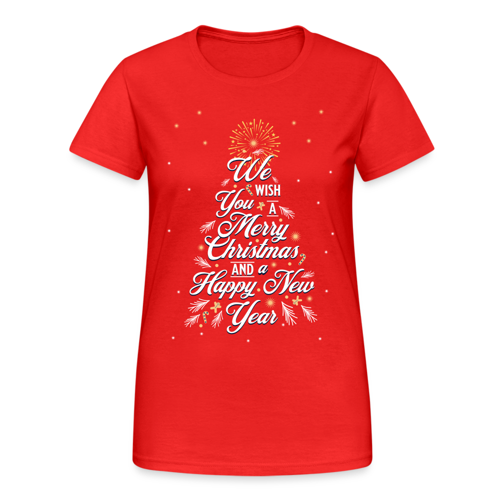 Christmas Happy New Year Damen T-Shirt - Rot