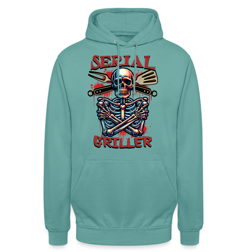 Serial Griller Skull Unisex Hoodie - Pastelltürkis