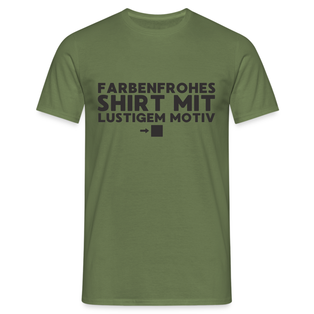 Farbenfrohes Shirt mit lustigem Motiv Black Edition Herren T-Shirt - Militärgrün