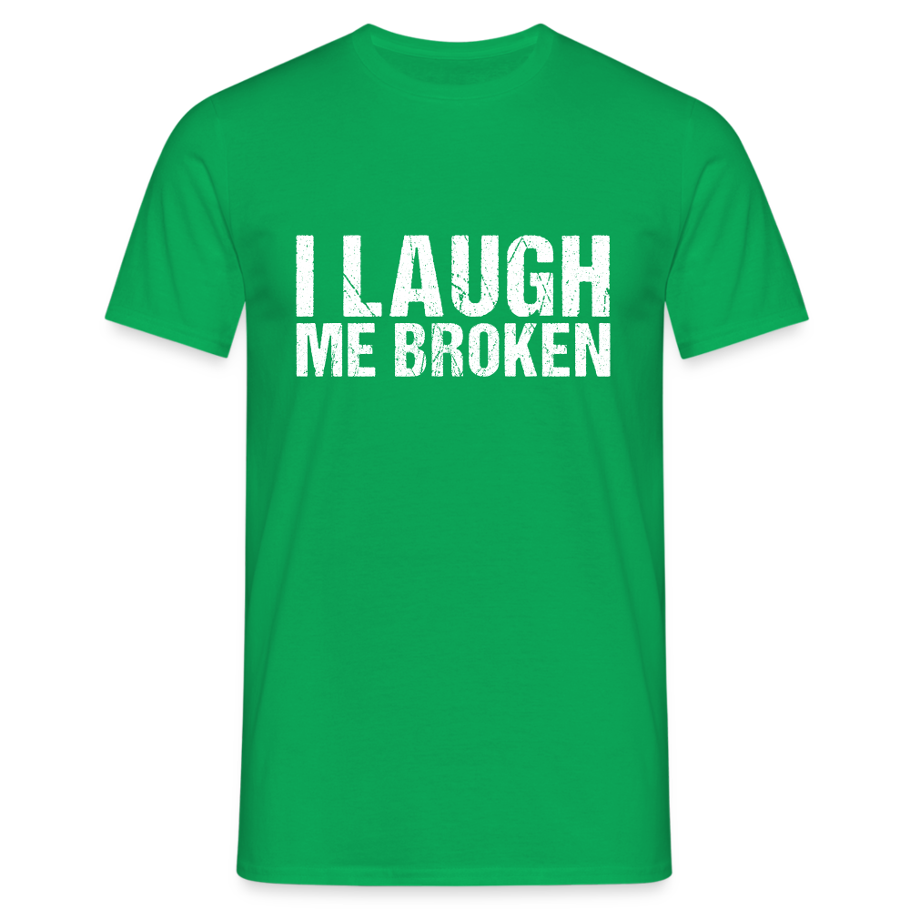 I Laugh me broken Denglish Herren T-Shirt - Kelly Green