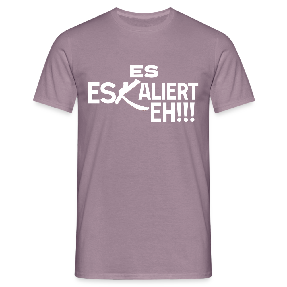 Es Eskaliert Eh Herren T-Shirt - Lilagrau 