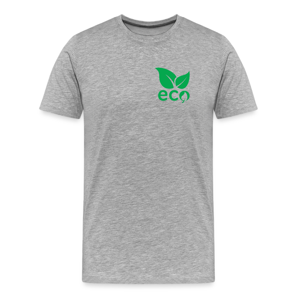 Green Heart Eco Herren Premium Bio T-Shirt - Grau meliert