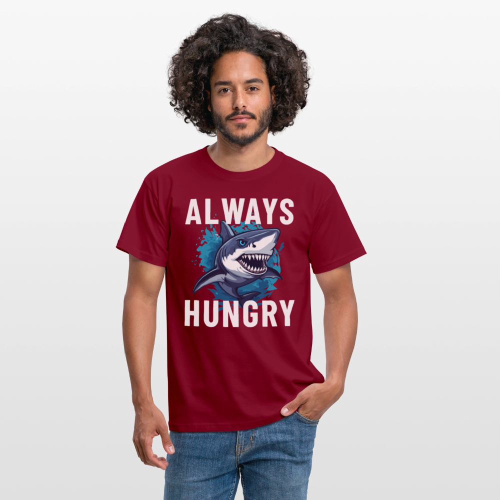 Always hungry shark Herren T-Shirt - Ziegelrot